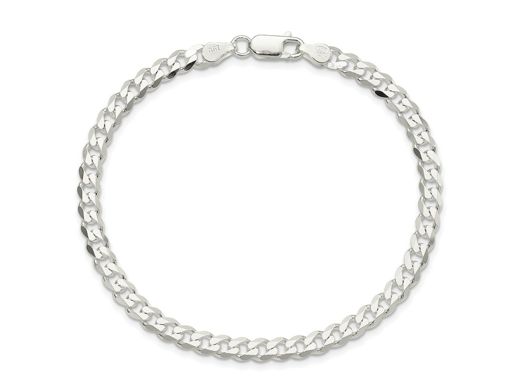 FJC Finejewelers 925 Sterling Silver Curb Bracelet Chain 8 Inches x 4.5 mm