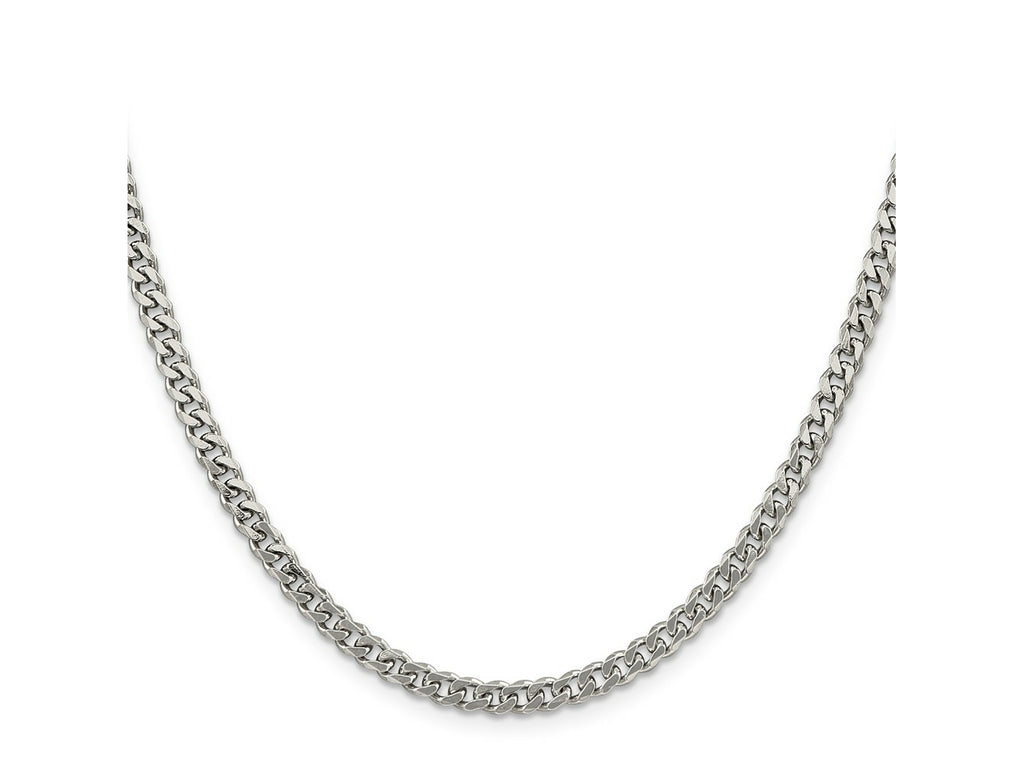 FJC Finejewelers 925 Sterling Silver Rhodium Plated 4.5mm Curb Chain