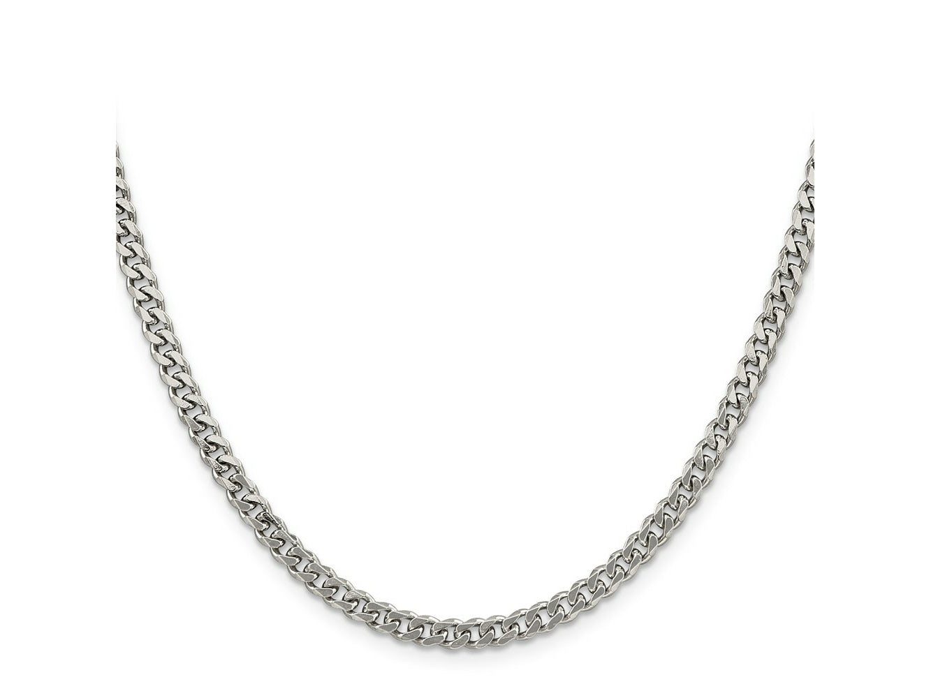 FJC Finejewelers 925 Sterling Silver Rhodium Plated 4.5mm Curb Chain