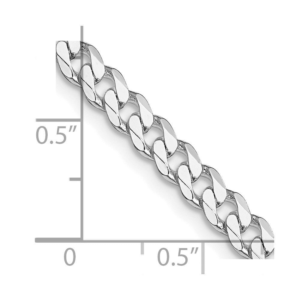 FJC Finejewelers 925 Sterling Silver Rhodium Plated Curb Chain 30 Inches x 4.5 mm