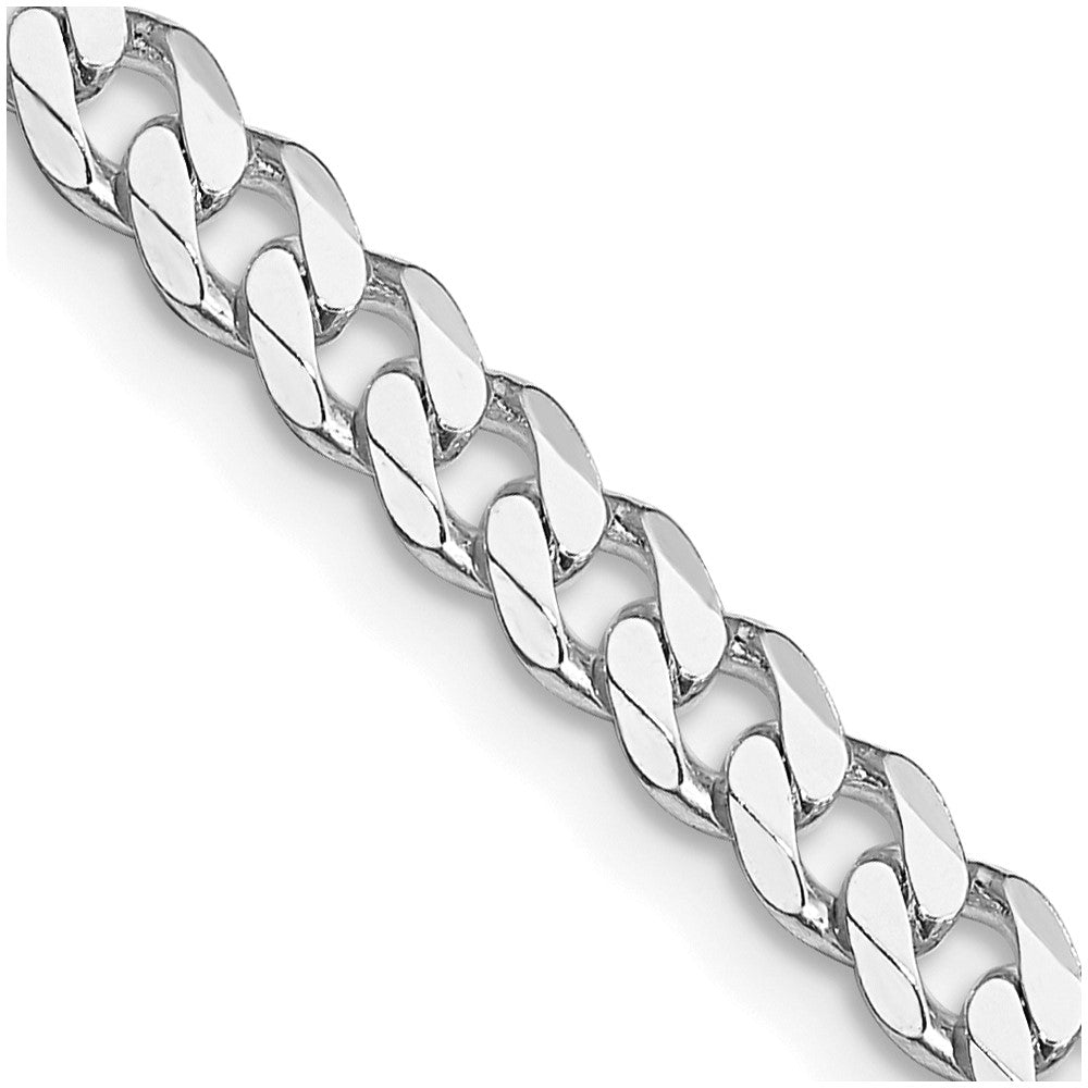 FJC Finejewelers 925 Sterling Silver Rhodium Plated Curb Bracelet Chain 7 Inches x 4.5 mm