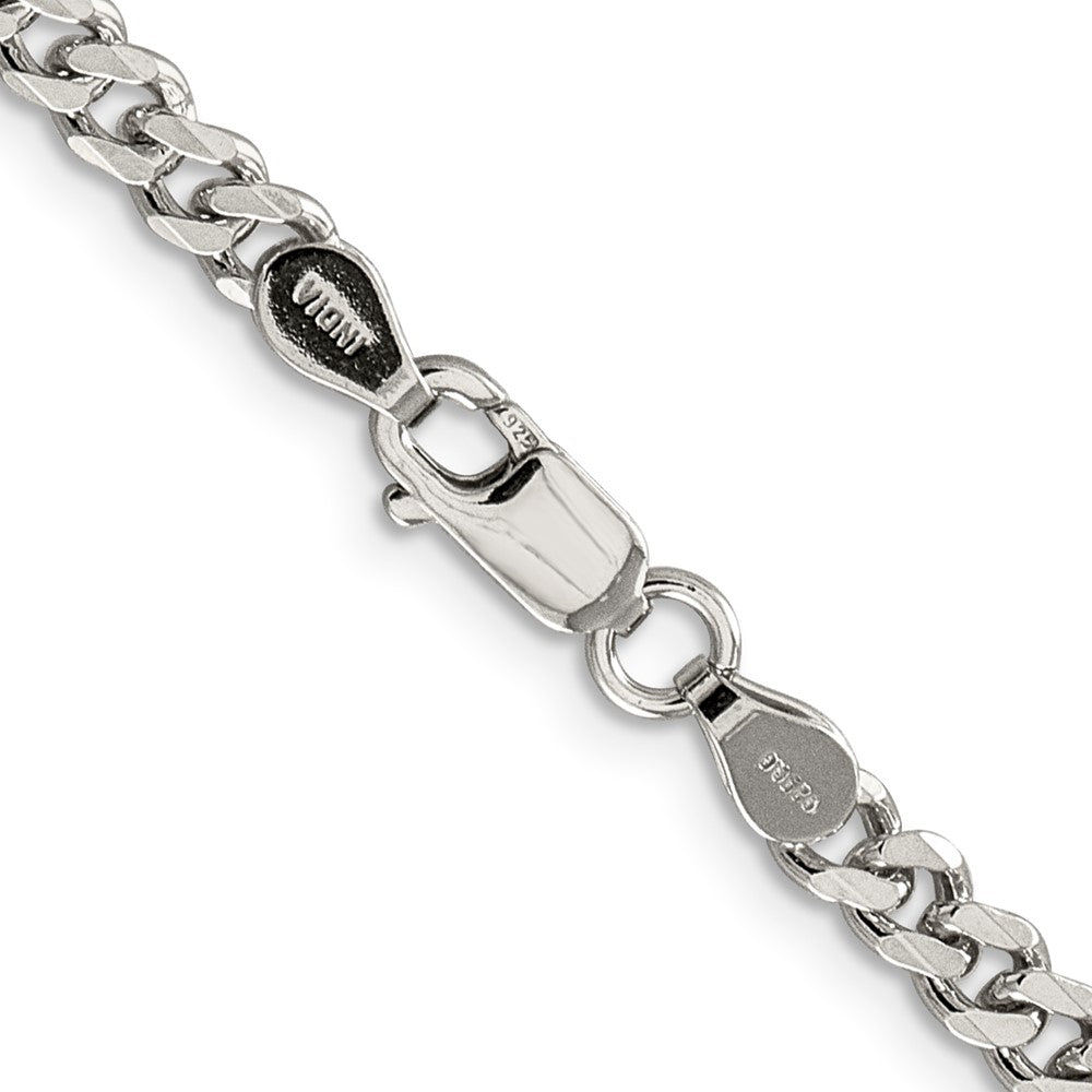 FJC Finejewelers 925 Sterling Silver Rhodium Plated 4.5mm Curb Bracelet Chain