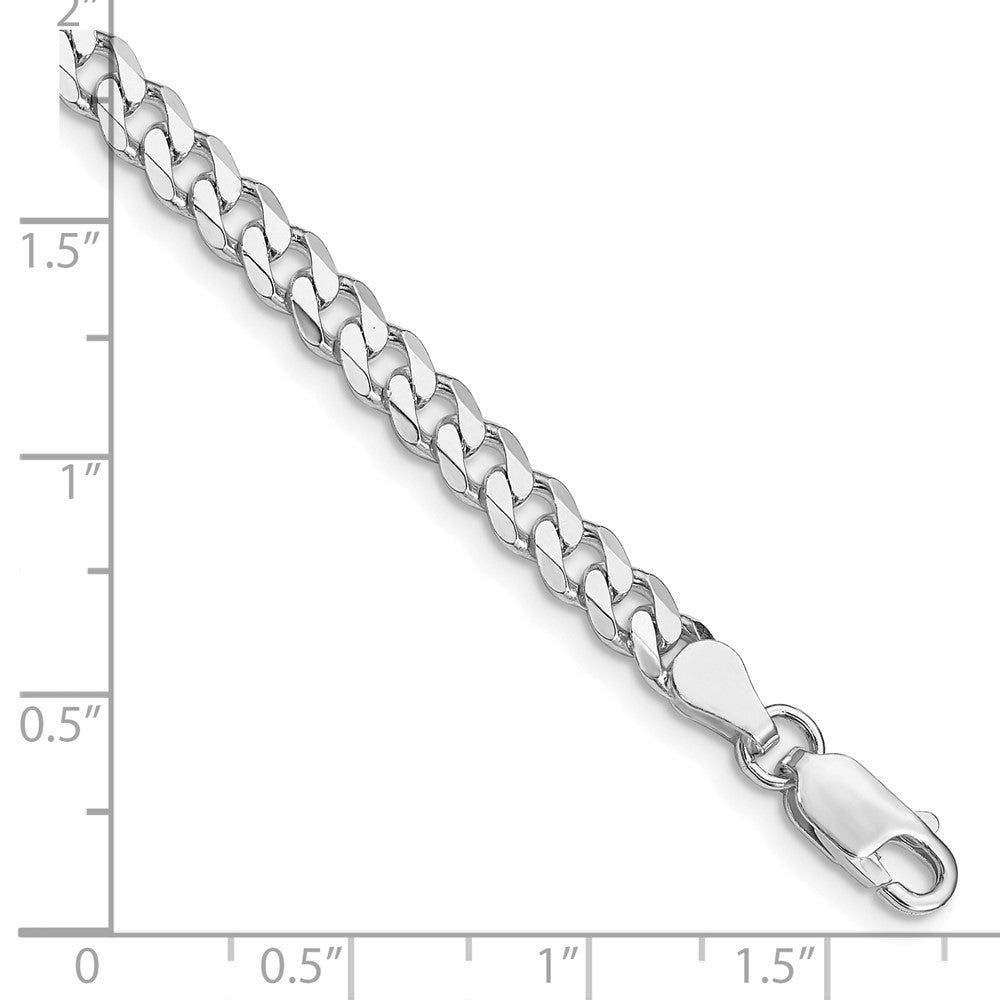 FJC Finejewelers 925 Sterling Silver Rhodium Plated 4.5mm Curb Bracelet Chain
