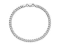FJC Finejewelers 925 Sterling Silver Rhodium Plated 4.5mm Curb Bracelet Chain