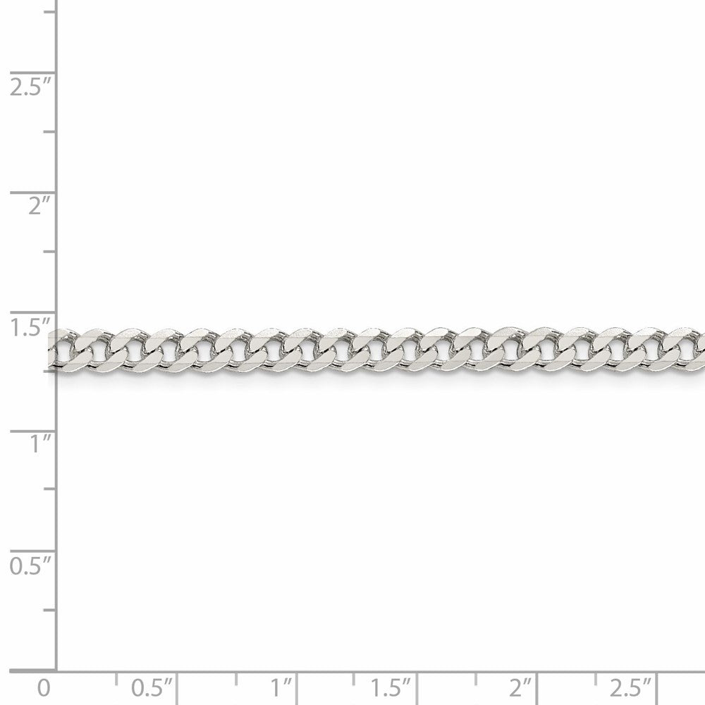 FJC Finejewelers 925 Sterling Silver Rhodium Plated 4.5mm Curb Chain