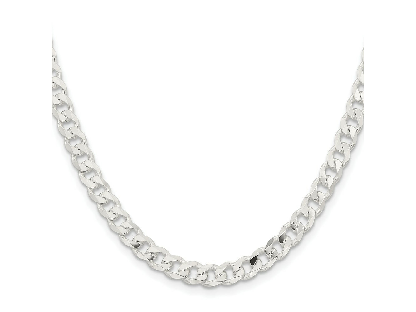 FJC Finejewelers 925 Sterling Silver Curb Chain 18 Inches x 6 mm