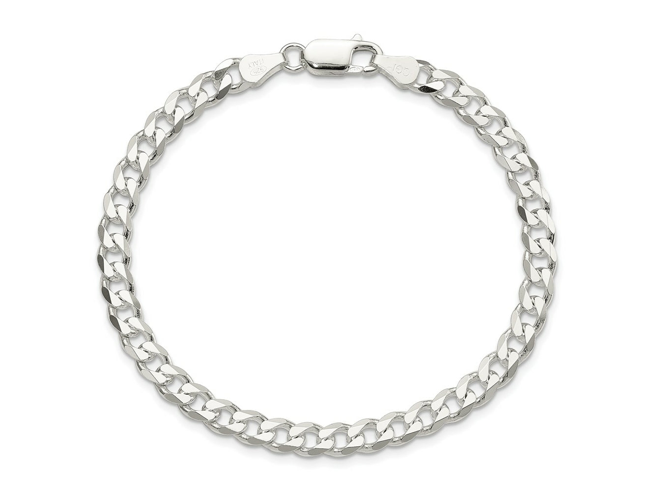 FJC Finejewelers 925 Sterling Silver Curb Bracelet Chain 8 Inches x 6 mm