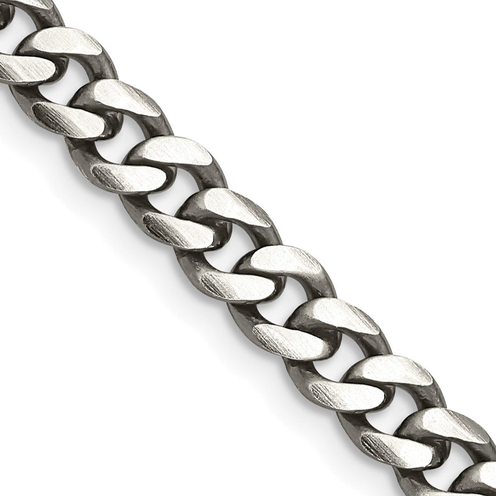 FJC Finejewelers 925 Sterling Silver Antiqued Curb Bracelet Chain 7 Inches x 6 mm