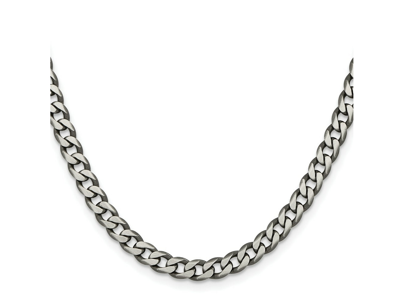 FJC Finejewelers 925 Sterling Silver Antiqued Curb Bracelet Chain 7 Inches x 6 mm