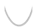 FJC Finejewelers 925 Sterling Silver Rhodium Plated Curb Chain 28 Inches x 6 mm