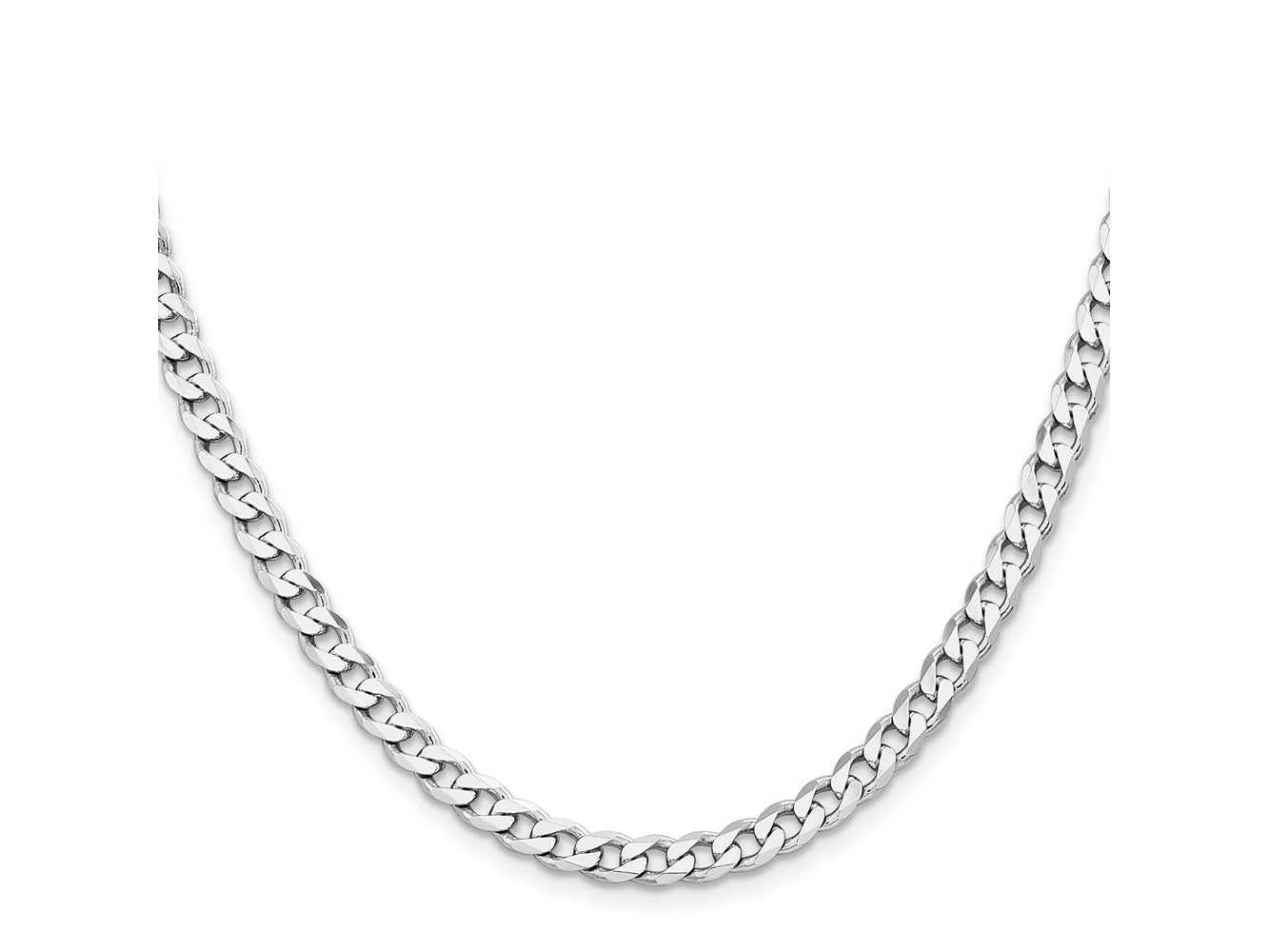 FJC Finejewelers 925 Sterling Silver Rhodium Plated Curb Chain 28 Inches x 6 mm