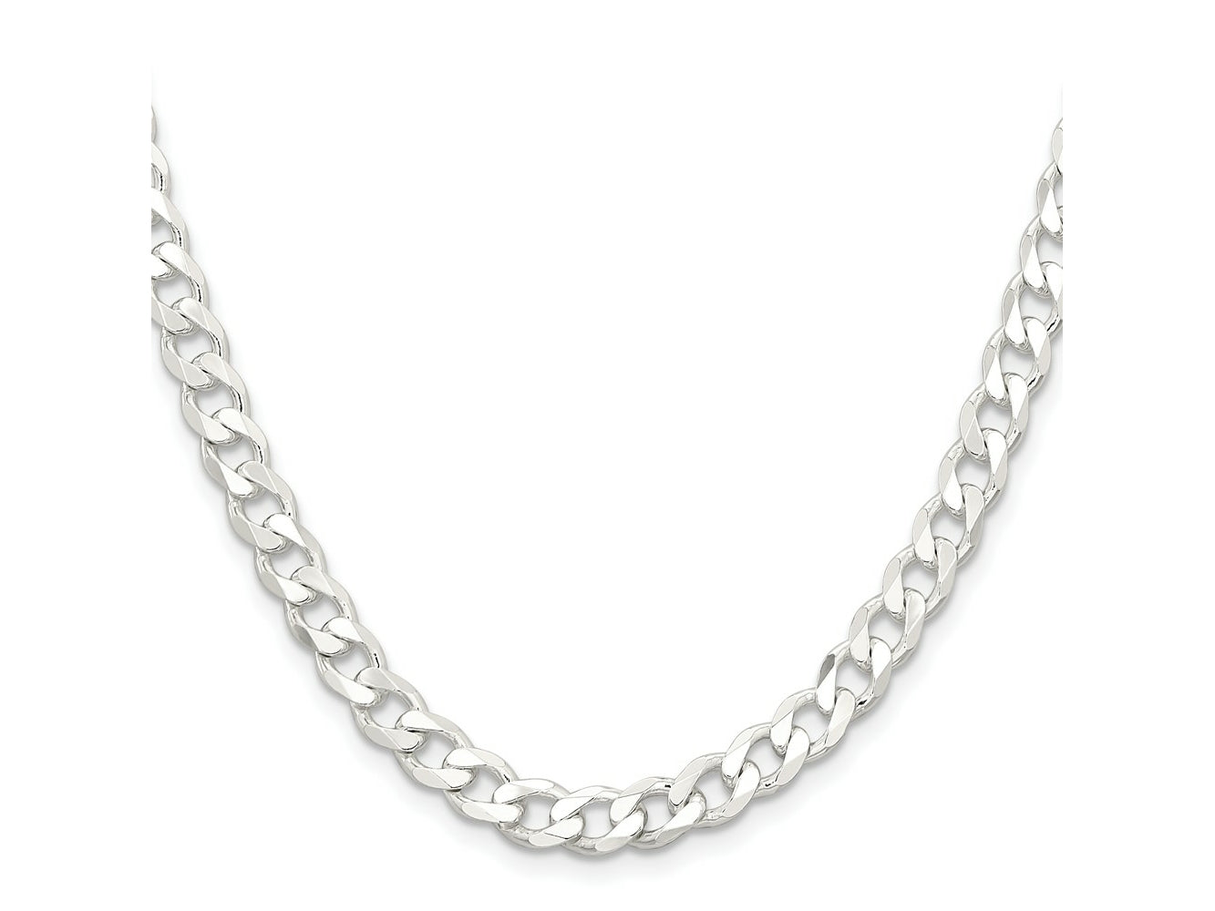 FJC Finejewelers 925 Sterling Silver Curb Chain 24 Inches x 7 mm