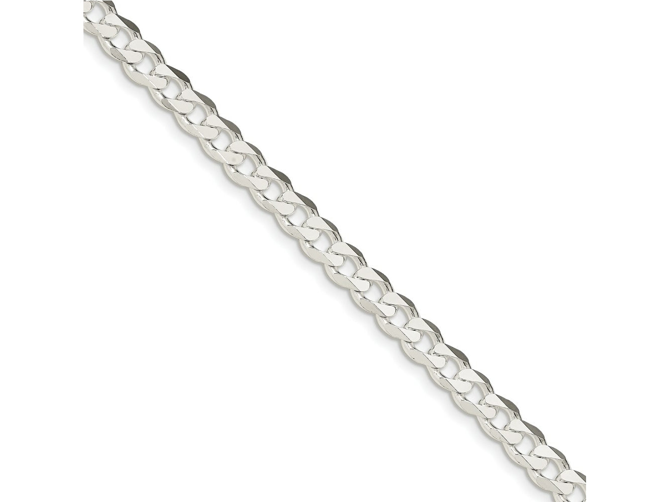 FJC Finejewelers 925 Sterling Silver Curb Bracelet Chain 7 Inches x 7 mm