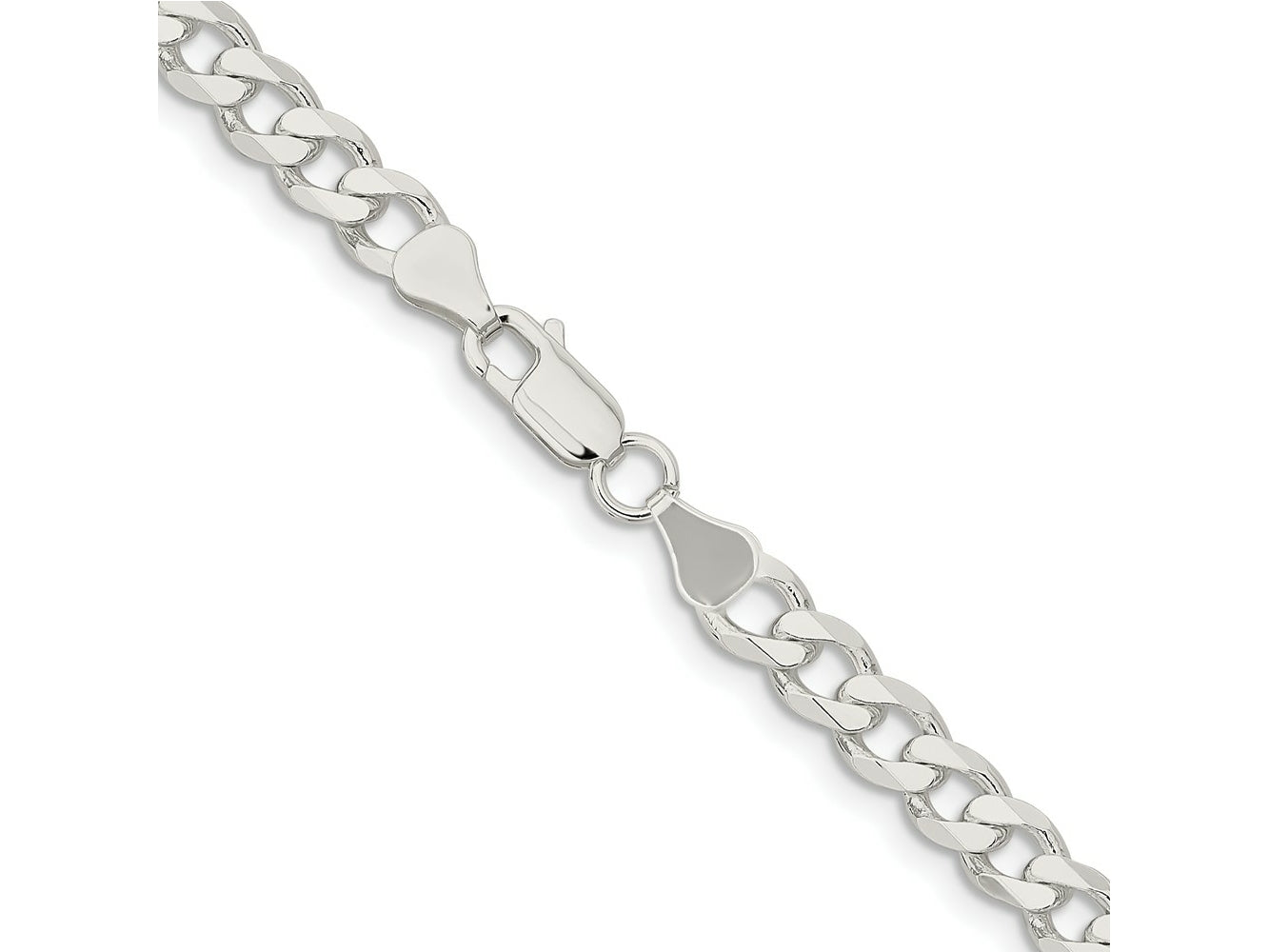 FJC Finejewelers 925 Sterling Silver Curb Bracelet Chain 9 Inches x 7 mm