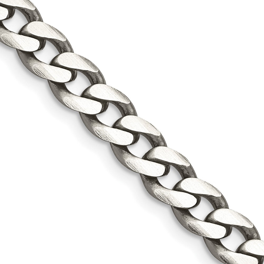 FJC Finejewelers 925 Sterling Silver Antiqued Curb Chain 18 Inches x 7 mm
