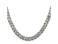 FJC Finejewelers 925 Sterling Silver Antiqued Curb Chain 20 Inches x 7 mm