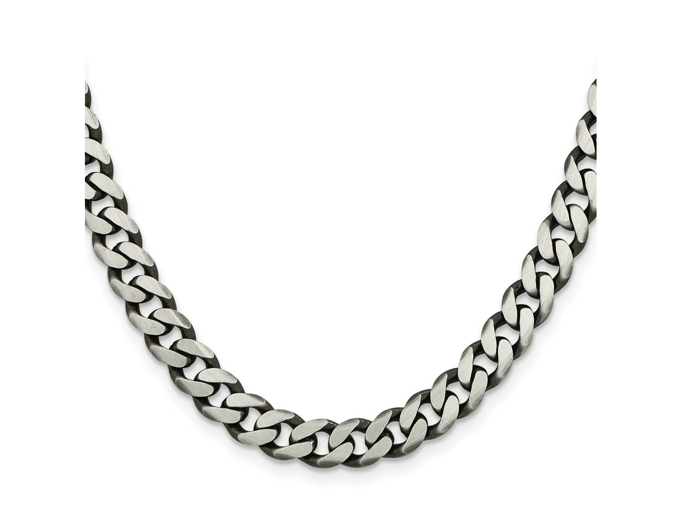 FJC Finejewelers 925 Sterling Silver Antiqued Curb Chain 20 Inches x 7.5 mm