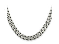 FJC Finejewelers 925 Sterling Silver Antiqued Curb Chain 28 Inches x 7.5 mm