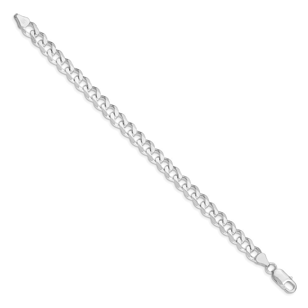 FJC Finejewelers 925 Sterling Silver Rhodium Plated Curb Bracelet Chain 8 Inches x 7.5 mm