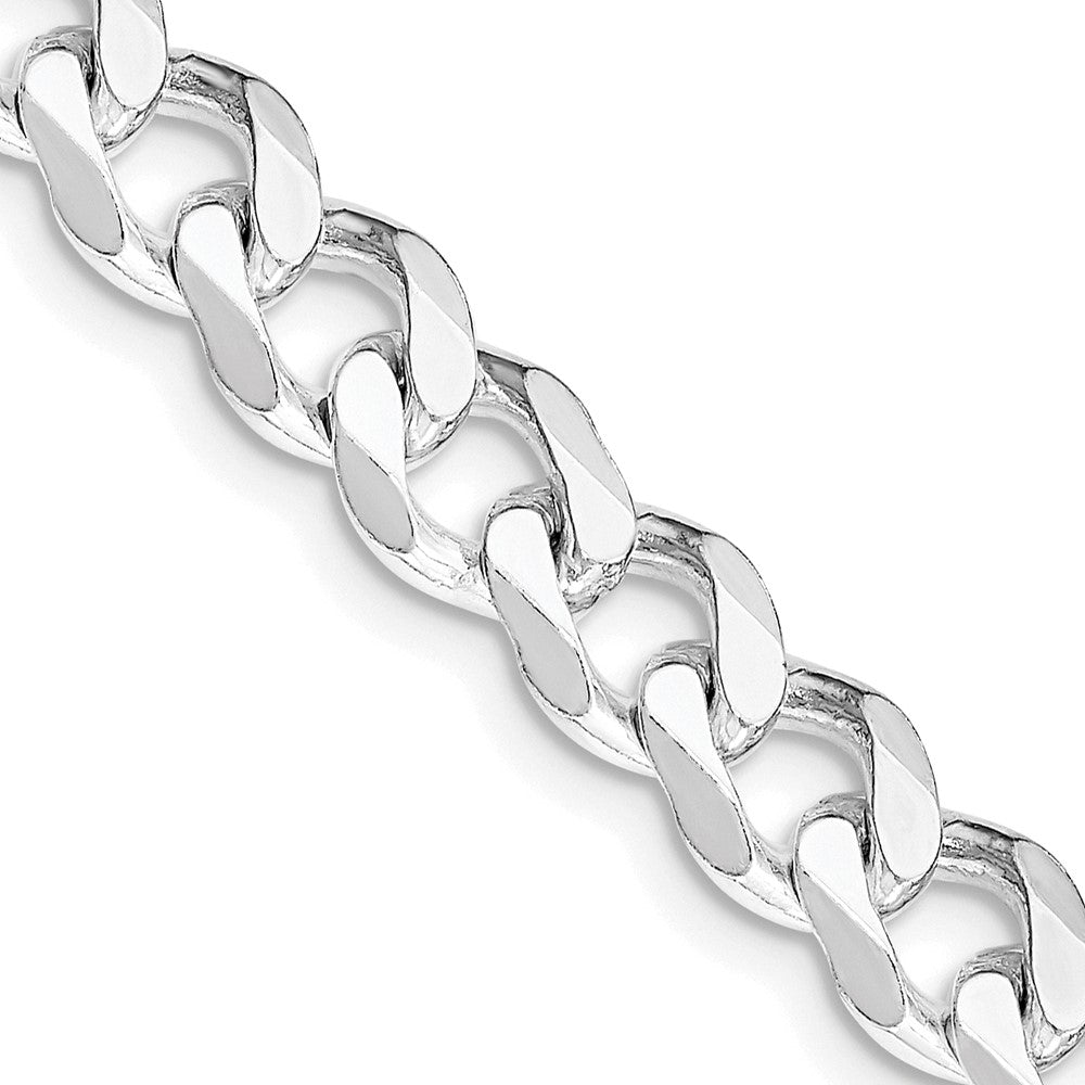 FJC Finejewelers 925 Sterling Silver Rhodium Plated Curb Bracelet Chain 9 Inches x 7.5 mm