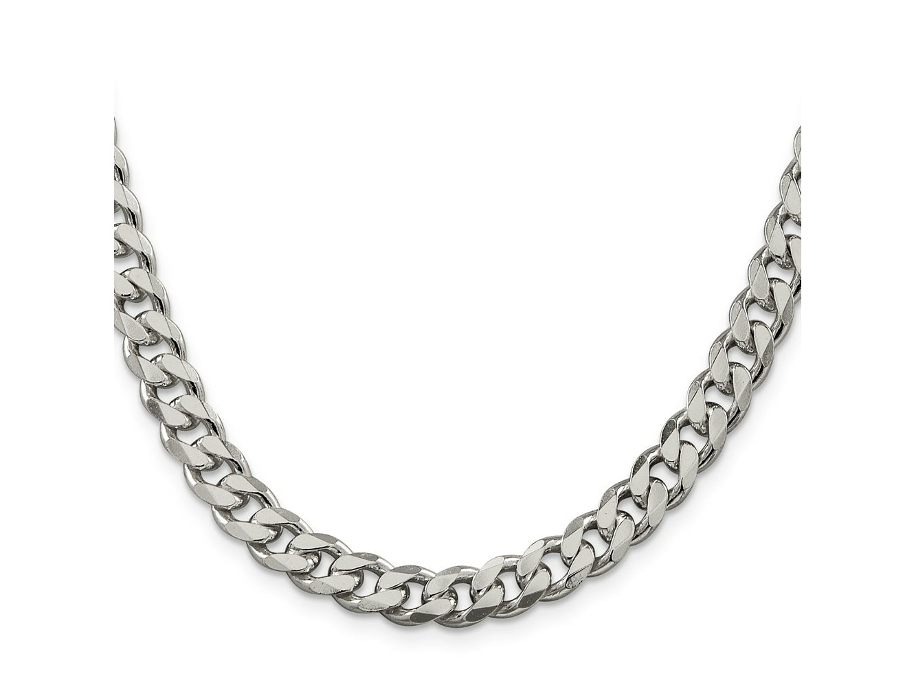 FJC Finejewelers 925 Sterling Silver Curb Chain 20 Inches x 8 mm
