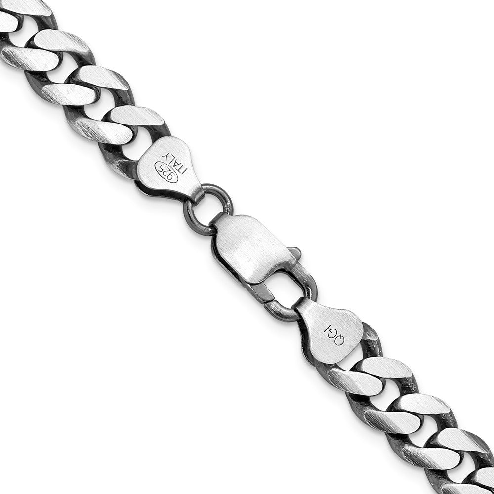 FJC Finejewelers 925 Sterling Silver Antiqued Curb Chain 18 Inches x 8 mm