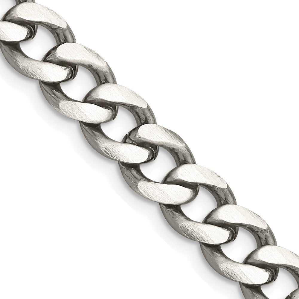 FJC Finejewelers 925 Sterling Silver Antiqued Curb Chain 26 Inches x 8 mm