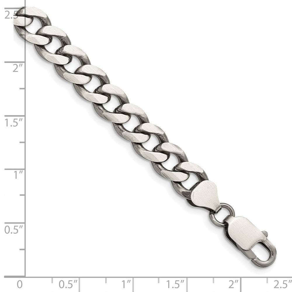 FJC Finejewelers 925 Sterling Silver Antiqued Curb Bracelet Chain 8 Inches x 8 mm