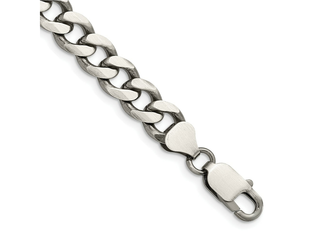 FJC Finejewelers 925 Sterling Silver Antiqued Curb Bracelet Chain 8 Inches x 8 mm