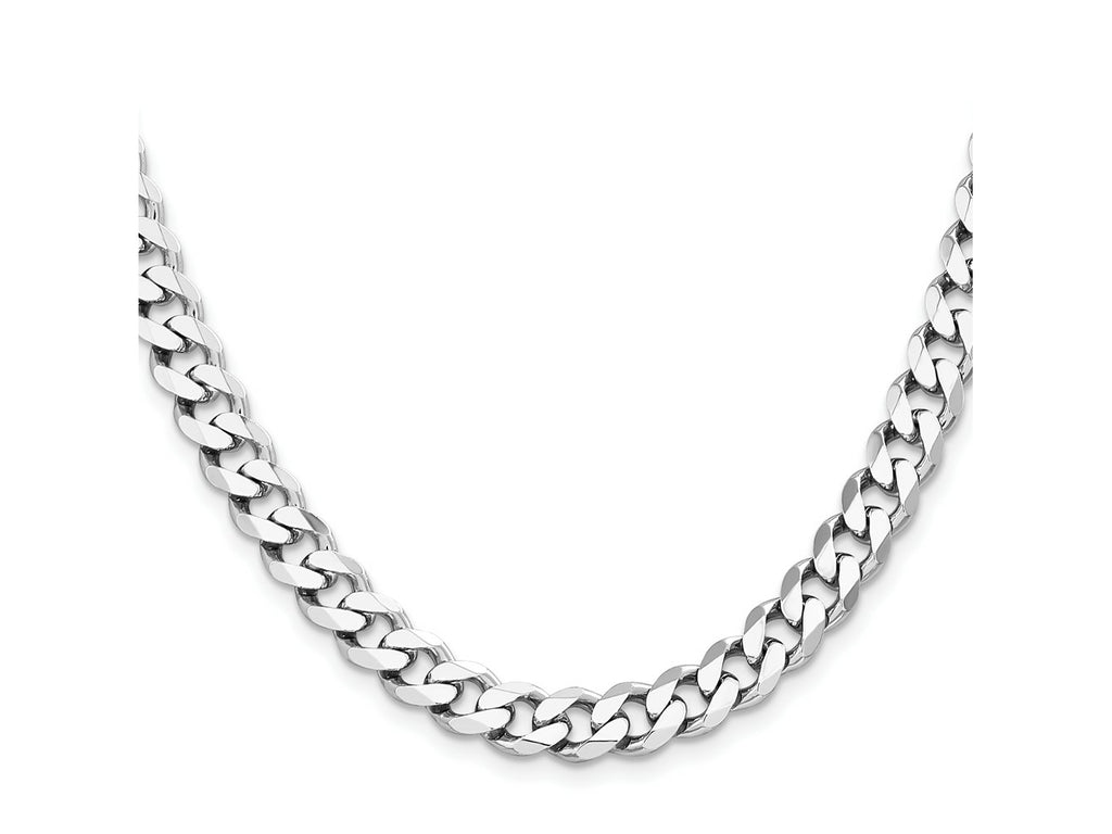 FJC Finejewelers 925 Sterling Silver Rhodium Plated Curb Chain 26 Inches x 8 mm
