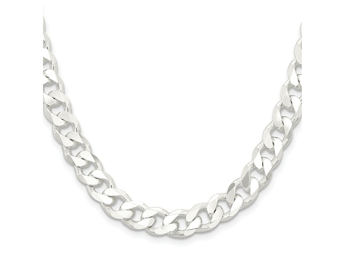 FJC Finejewelers 925 Sterling Silver Curb Chain 24 Inches x 9 mm