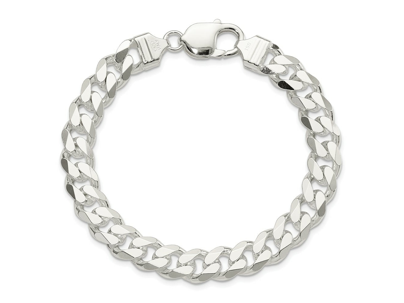 FJC Finejewelers 925 Sterling Silver Curb Bracelet Chain 8 Inches x 9 mm