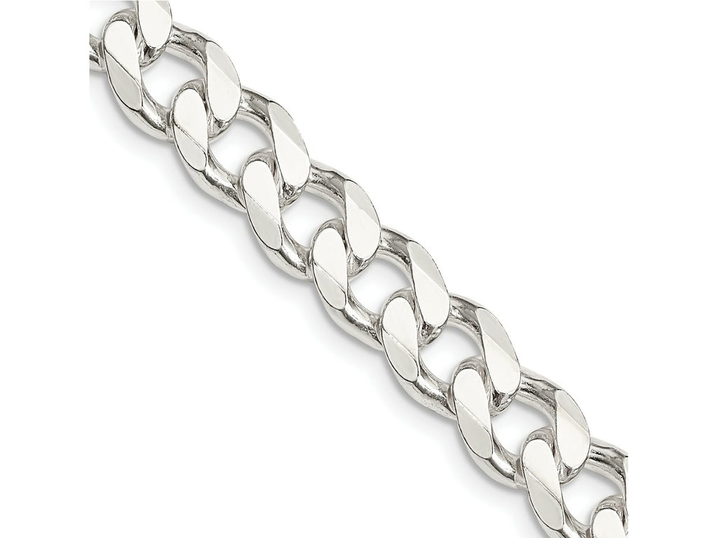 FJC Finejewelers 925 Sterling Silver Curb Bracelet Chain 9 Inches x 9 mm