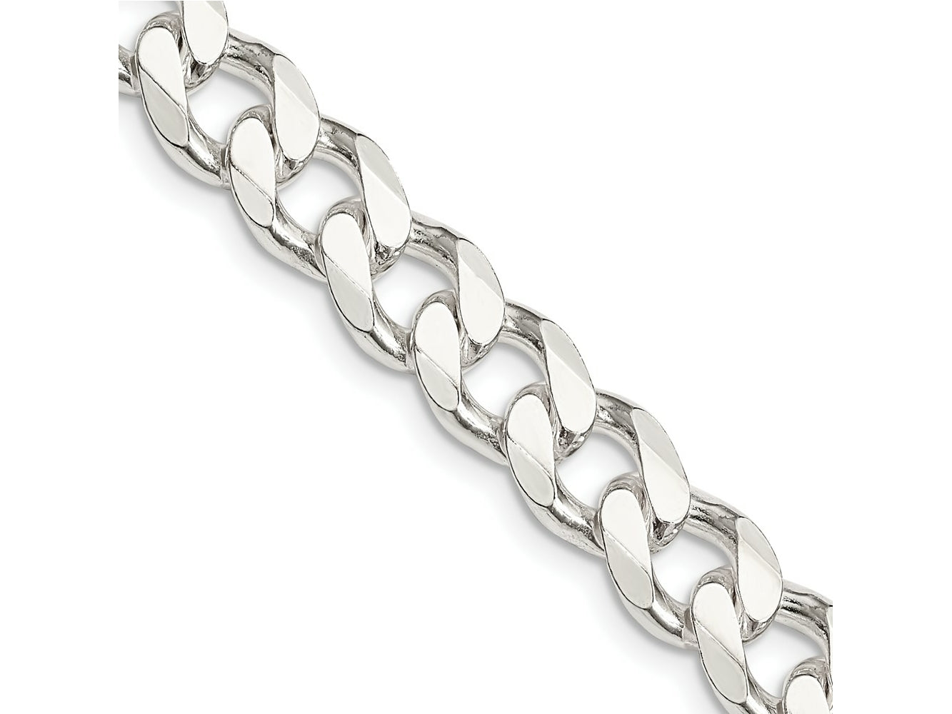 FJC Finejewelers 925 Sterling Silver Curb Bracelet Chain 9 Inches x 9 mm