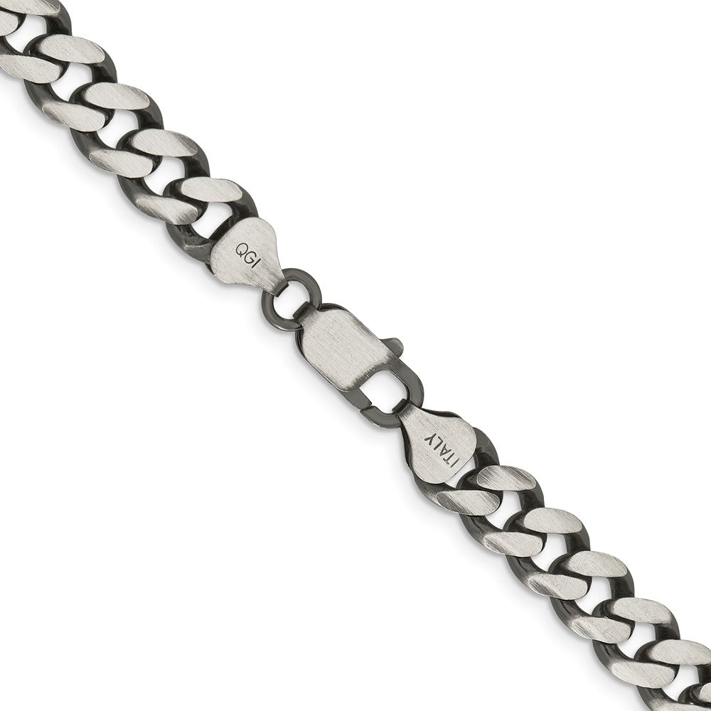 FJC Finejewelers 925 Sterling Silver Antiqued Curb Chain 18 Inches x 9 mm