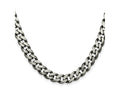 FJC Finejewelers 925 Sterling Silver Antiqued Curb Chain 20 Inches x 9 mm