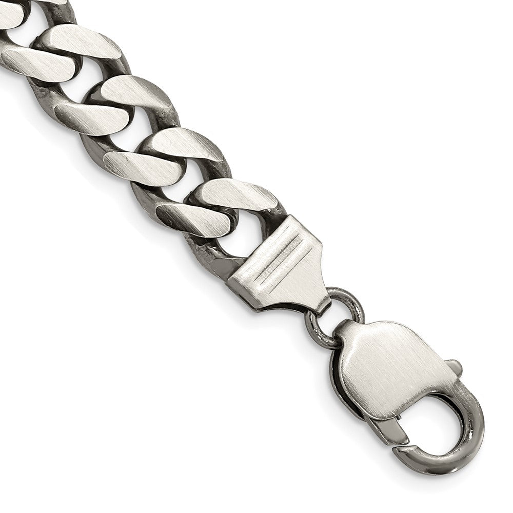 FJC Finejewelers 925 Sterling Silver Antiqued Curb Bracelet Chain 8 Inches x 9 mm