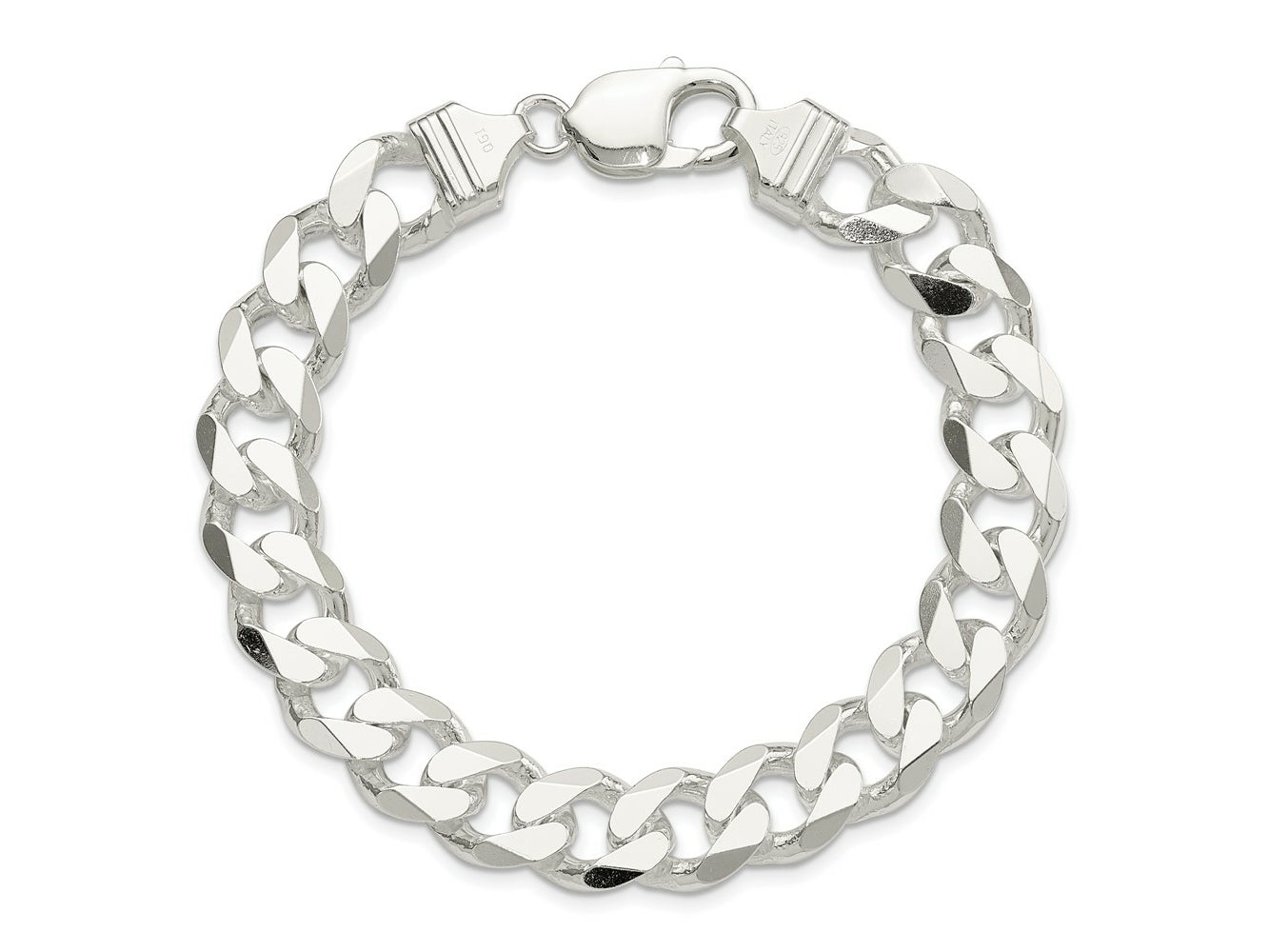 FJC Finejewelers 925 Sterling Silver Curb Bracelet Chain 8 Inches x 11 mm
