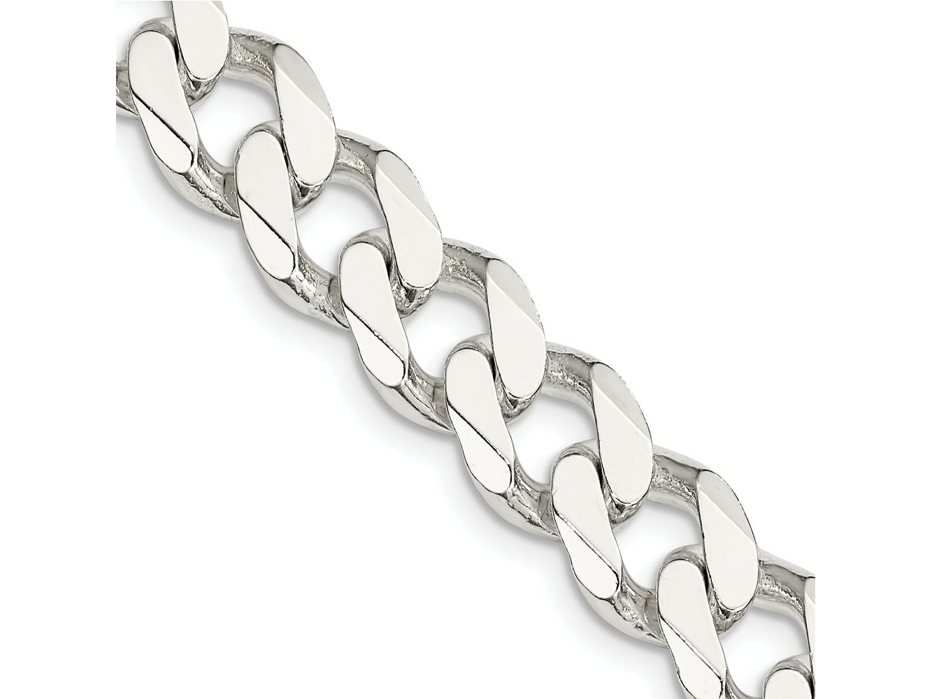 FJC Finejewelers 925 Sterling Silver Curb Bracelet Chain 9 Inches x 11 mm