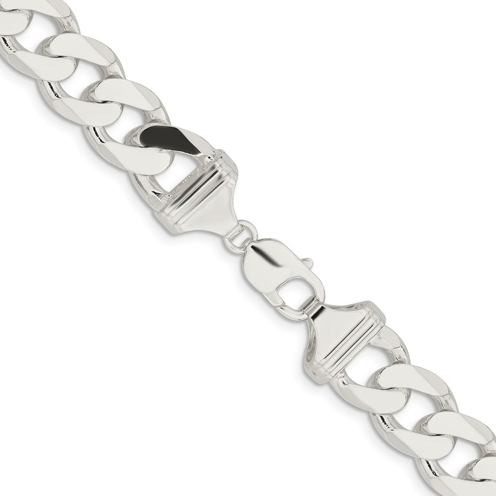 FJC Finejewelers 925 Sterling Silver Curb Bracelet Chain 9 Inches x 15 mm