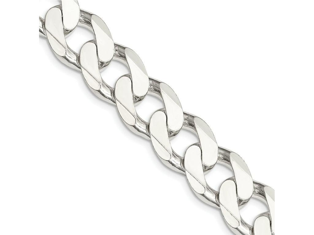 FJC Finejewelers 925 Sterling Silver Curb Bracelet Chain 9 Inches x 15 mm