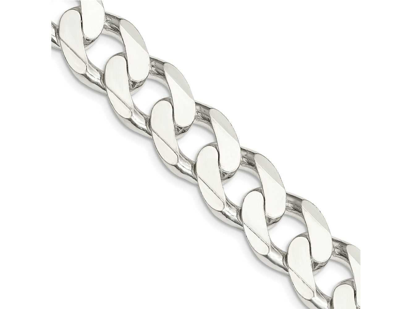 FJC Finejewelers 925 Sterling Silver Curb Bracelet Chain 9 Inches x 15 mm