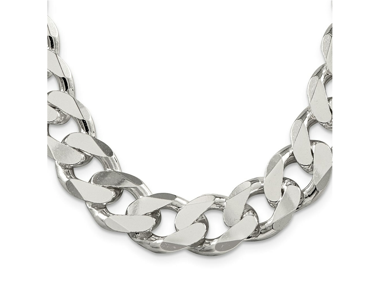 FJC Finejewelers 925 Sterling Silver Curb Chain 24 Inches x 16.25 mm