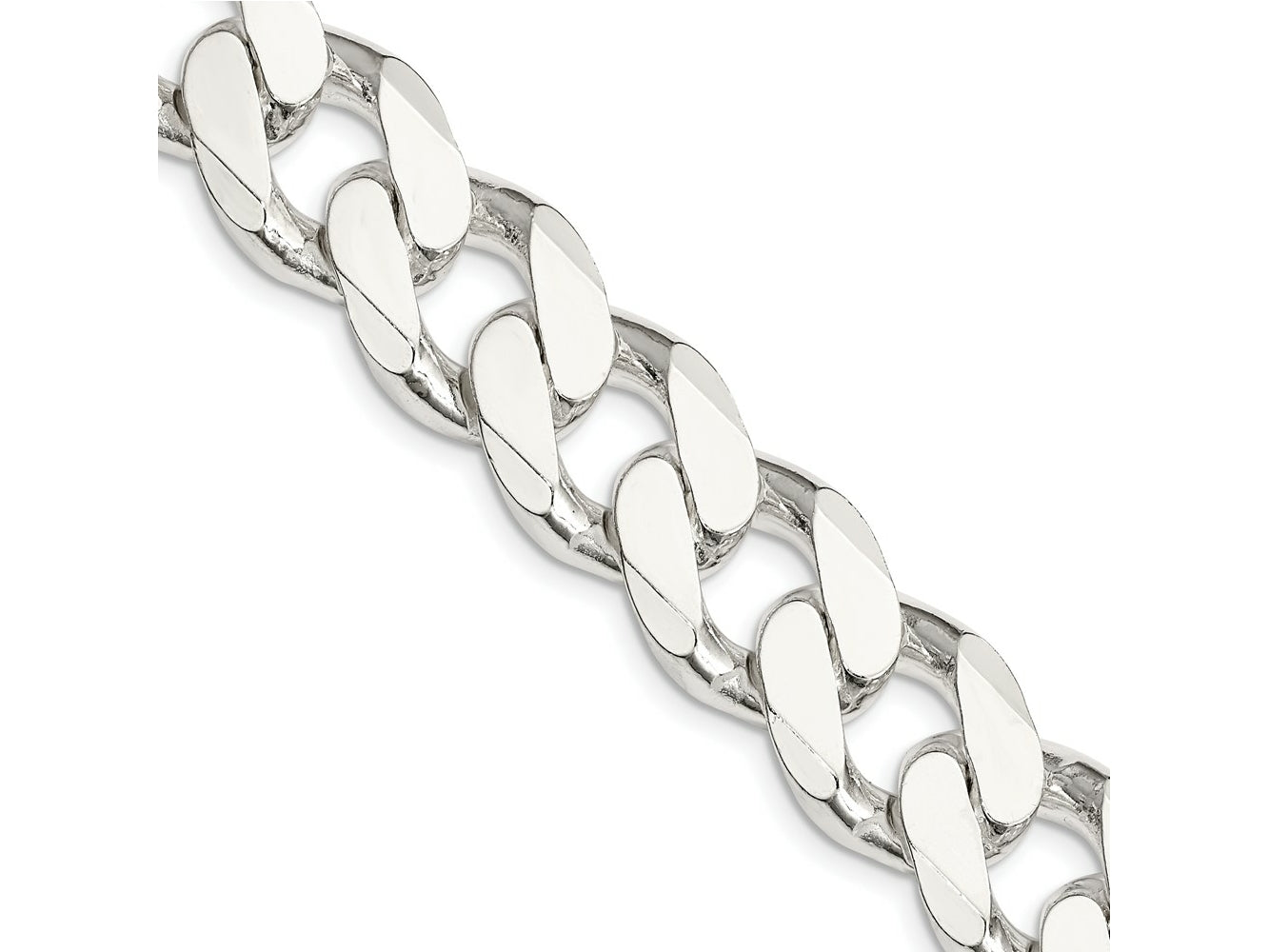 FJC Finejewelers 925 Sterling Silver Curb Bracelet Chain 9 Inches x 16.25 mm