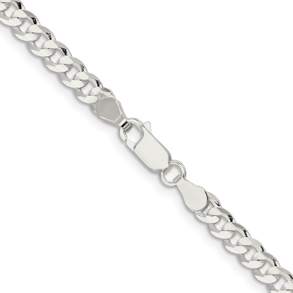 FJC Finejewelers 925 Sterling Silver Concave Beveled Curb Chain 26 Inches x 4.5 mm