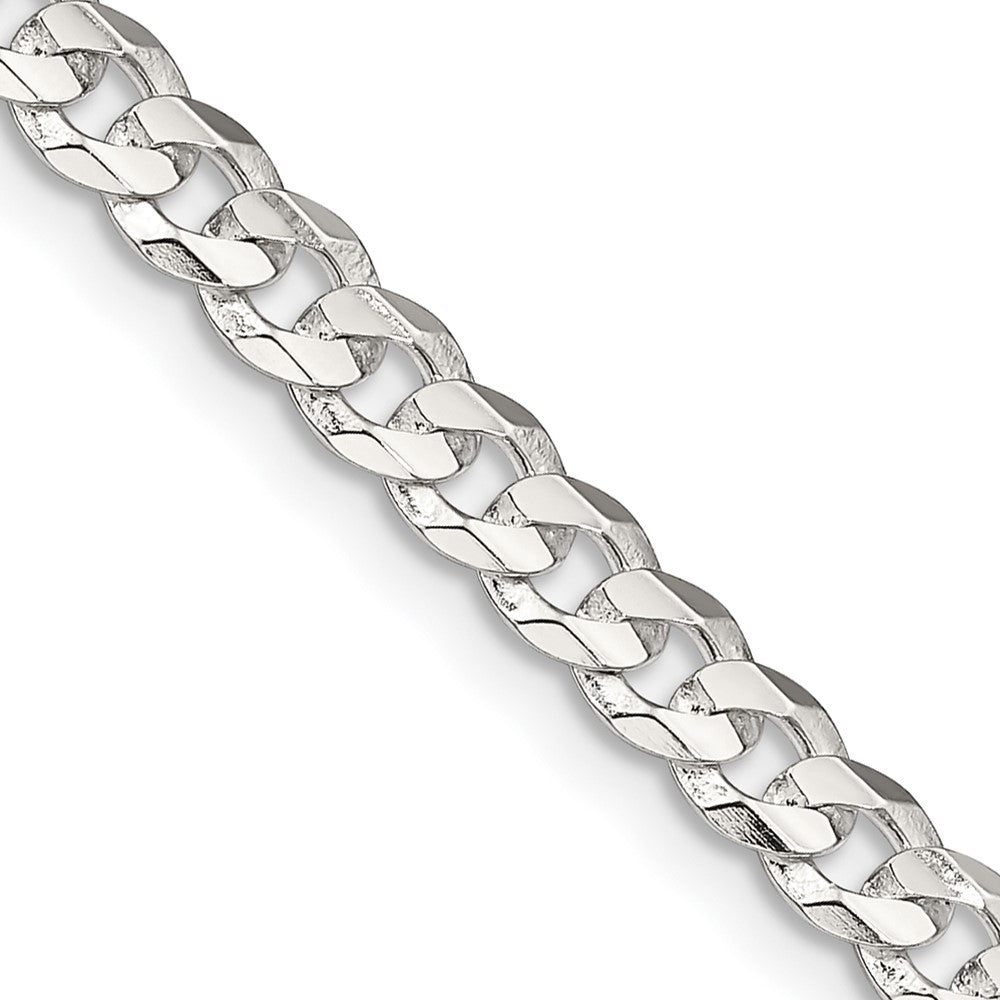 FJC Finejewelers 925 Sterling Silver Concave Beveled Curb Chain 30 Inches x 4.5 mm