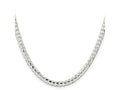 FJC Finejewelers 925 Sterling Silver Concave Beveled Curb Chain 30 Inches x 4.5 mm
