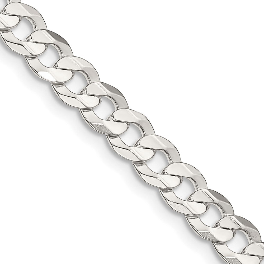 FJC Finejewelers 925 Sterling Silver Concave Beveled Curb Chain 26 Inches x 5.65 mm