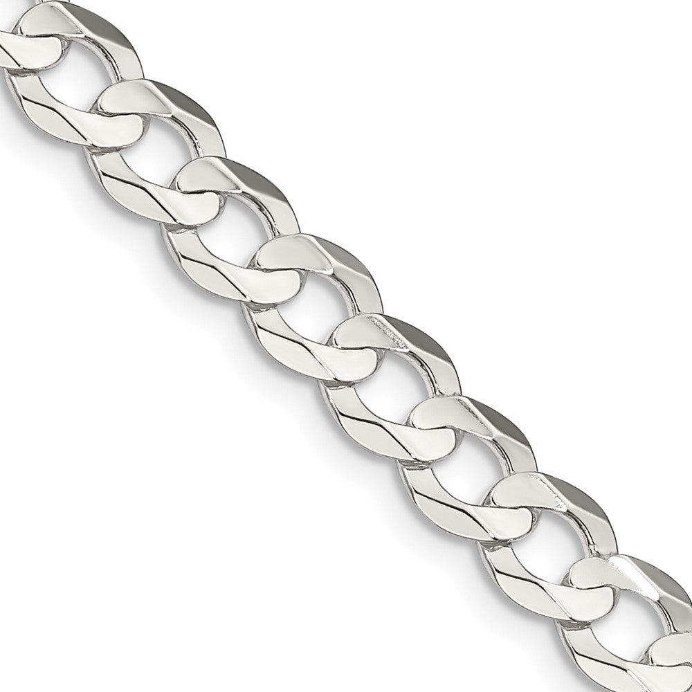 FJC Finejewelers 925 Sterling Silver Concave Beveled Curb Chain 26 Inches x 6.75 mm
