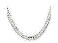 FJC Finejewelers 925 Sterling Silver Concave Beveled Curb Chain 30 Inches x 6.75 mm